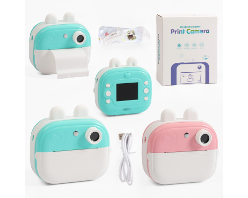 УЦІНКА Фотоапарат-принтер C 73495 (40) 2 кольори, type-C, роз’єм для TF-карти, фото, відео, плеєр, 5 ігор, чорно-білий друк, ФОТО НЕ ЯСКРАВІ