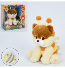 Собака 933-179E повтор, танцює, реагує на бджілку, плюш, муз., бат., 26,5-30-17 см.
