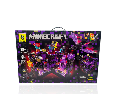 Конструктор "Minecraft", Майнкрафт, 915 елементів, LED підсвітка, в коробці