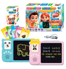 Картридер Всезнайко 94930 (24) "WToys", 2 кольори, ОЗВУЧУВАННЯ УКРАЇНСЬКОЮ МОВОЮ, вбудований акумулятор, розмір 24х1.5х17 см, кольорова LCD дошка, д