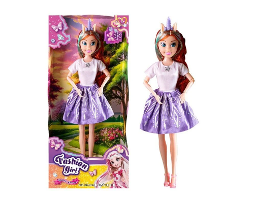 Лялька 8648 B (72) висота: 30 см, шарнірні з’єднання рук, знімний одяг та взуття, голова та руки гума, тіло та ноги пластик, аксесуар, в коробці