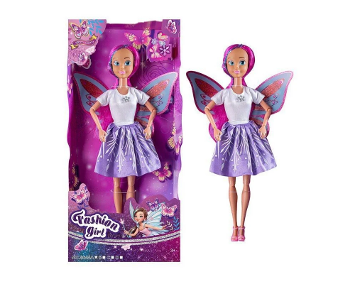 Лялька 8648 C (72) висота: 30 см, шарнірні з’єднання рук, голова і руки: гума, тіло і ноги: пластик, знімний одяг та взуття, крила, в коробці