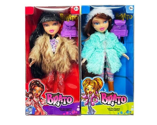 Лялька DK 353 (144/2) 2 види, висота 25.5 см, знімний одяг, шарнірні кінцівки, рюкзак, в коробці