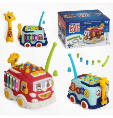 Розвивальний Бус 28140 (48) "WToys", ОЗВУЧУВАННЯ УКРАЇНСЬКОЮ МОВОЮ, світло, казки, пісні, рухливі шестерні, магнітна риболовля, каталка, в коро