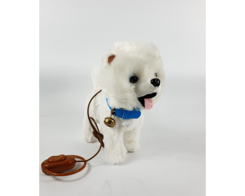 М'яка іграшка "Собака", на повідку, пульт, музична, 23 см х 20 см