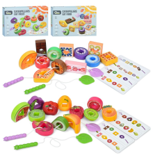 Гра M10C-D шнурівка,продукти12шт.,мотузка2шт.,картки6шт.,2види(фрукти,солодощі/продук.),кор.,21-14-5
