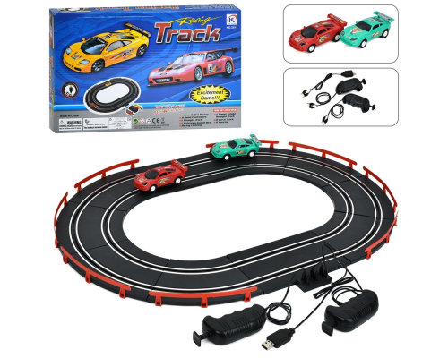 Трек 2511 дист.кер.(на шнурі), пульт 2шт., машина 2шт., від мережі (USB), кор., 37,5-24,5-4 см.