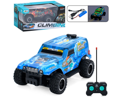 Джип KM555-1A-5A радіок.,акум,16см,1:24,пара/дим,світло,корп.не б'ється, гум. колеса,USBзаряд.,2види