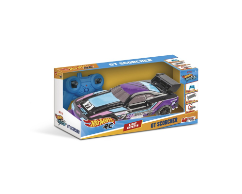 Машина 63822 Hot Wheels, радіокер. 27MHz, 19см, світло, корпус не б'ється, гум.колеса,на бат.,в кор.