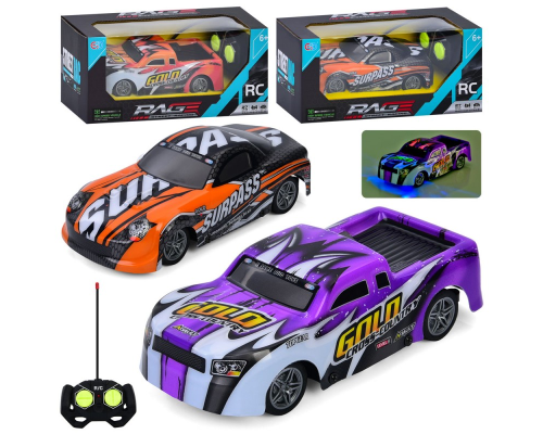 Машина ESD899-514-17D радіокер., корпус не б'ється,гум.і колеса,2 види,світло,бат.,кор.,25,5-11-11см