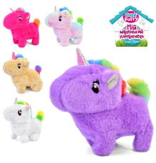 М'яка іграшка FG240408121A єдиноріг,ходить,рухає головою та хвостом,5кольорів,муз.,бат.,кул.,17-16-8