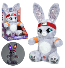 М'яка іграшка T508 зайчик, запис, рухливі вушка, 2 режими, муз., світло, бат., кор., 22,5-31-16 см.