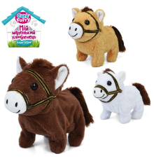 М'яка іграшка YG0263 конячка, ходить, 3 кольори, муз., бат., кул.