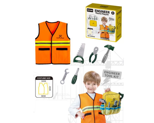 Набір амуніції KN642 будівельник, жилет, інструменти 5 шт., кор., 25-25-6 см.