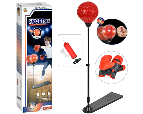Боксерський набір MR 1509 на стійці(103см),груша,2рукавиці,насос,світло,бат.(табл.),кор.,16-52,5-9см