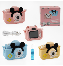 Фотоапарат C 66634 (100) 3 кольори, дріт для підзарядки, звук, фото, відео, ігри, роз’єм для SD карти, ремінець, в коробці, ВИДАЄТЬСЯ ТІЛЬКИ МІКС ВИДІ
