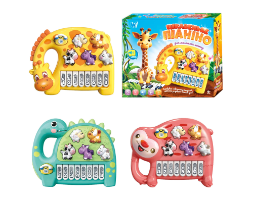 Піаніно 80456 (96/2) "WToys", 3 види, ОЗВУЧУВАННЯ УКРАЇНСЬКОЮ МОВОЮ, піаніно, 8 казок, вірші, цифри, ноти, зміна ігрових режимів, в коробці, ВИДАЄТ?