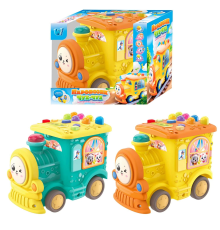 Музичний паровозик 95606 (72/2) "WToys", 2 кольори, ОЗВУЧУВАННЯ УКРАЇНСЬКОЮ МОВОЮ, казки, пісні, скоромовки, загадки, світло, пальчикові ігри, гр