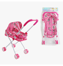 Візок для ляльок ТК 62-032 (24/2) "TK Group", складна конструкція, пупс до 35 см, металевий каркас, в пакеті