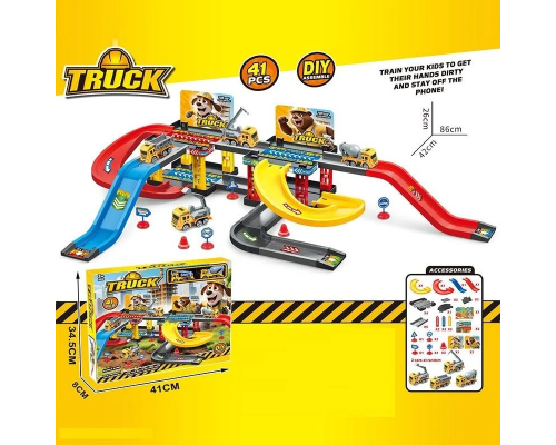 Трек 6693 B4 (36) 41 елемент, 2 машинки, 2 рівні, в коробці