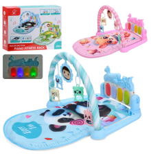 Килимок для немовляти 997-1000 дуга, підвіски (4шт., брязкальце), 2 види, піаніно-муз., світло,бат.,