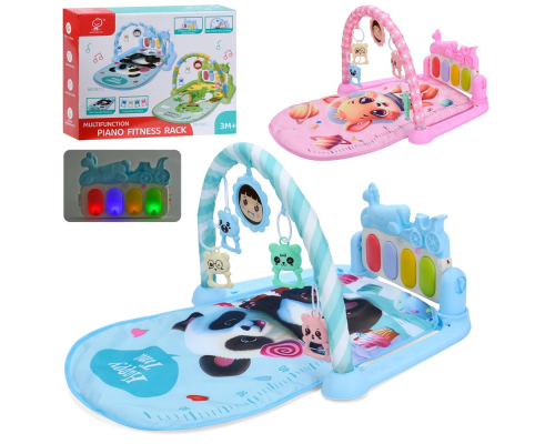 Килимок для немовляти 997-1000 дуга, підвіски (4шт., брязкальце), 2 види, піаніно-муз., світло,бат.,