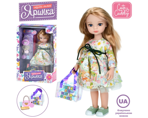 Лялька M 6075 I UA Яринка, 5 пісень, сумка, аксесуари, муз. (укр.), бат. (табл.), кор., 20-33-8,5 см