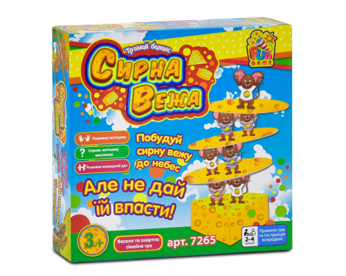 Настільна гра "Сирна вежа" 7265 (12) "4FUN Game Club", у коробці