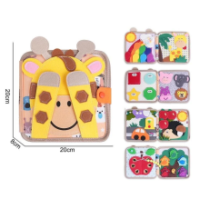 М'яка книжка-бізіборд 25006 (50) фетровий, вивчення форм, кольорів, тварин, пальчикові ігри, на липучках, в пакеті