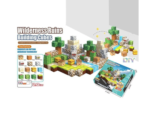 Магнітний конструктор FD 1688 A5 (36) 100 елементів, фігурки людей, ребро кубика 2 см, в коробці