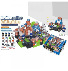 Магнітний конструктор FD 1688 A13 (36) "Поліція", 100 елементів, фігурки людей, ребро кубика 2 см, в коробці