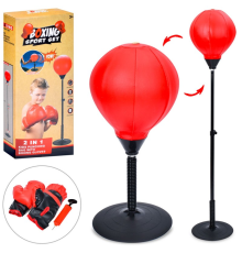 Боксерський набір MR 1245-1 2в1 груша на стійці (метал),настільна груша,2перчатки,насос,кор.,19-45-9