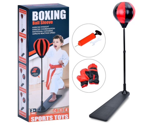 Боксерський набір MR 1257 груша на стійці, мет., підніжка, насос, кор., 19-53-11 см.