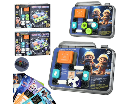 Конструктор 77-52K-53K електронний, 32 та 33 деталі, 2 види, на бат-ці, в кор-ці, 45-29-5,5см