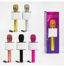 Мікрофон С 60088 (50) 5 видів, караоке, bluetooth, USB, колонка, в коробці, ВИДАЄТЬСЯ ТІЛЬКИ МІКС ВИДІВ