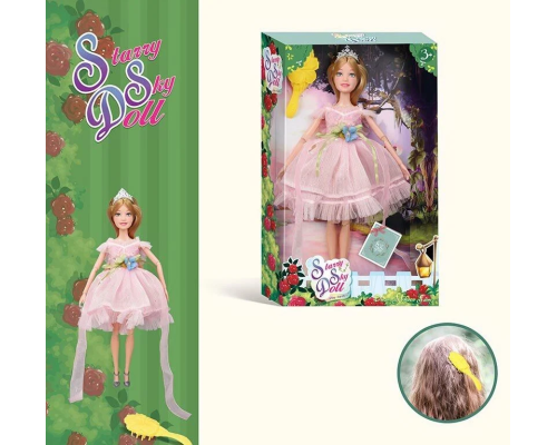 Лялька SK 054 B (72/2) висота 30 см, діадема, щітка для волосся, в коробці