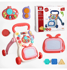 Ходунки 368-16 A (12) звук, підсвічування, піаніно, сортер, шестерні, брязкальце, пальчикова гра, дощечка для малювання, обтяжувач, в коробці