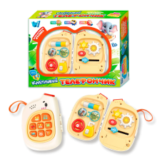 Іграшка "Кмітливий телефончик" 52548 (72) "WToys", ОЗВУЧУВАННЯ УКРАЇНСЬКОЮ МОВОЮ, пісні, скоромовки, звуки, загадки, пальчикові ігри, під?