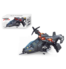 Літак 286-12 (48/2) звук, підсвічування, колесо вільного ходу, автоматичне обертання лопастей, фігурки, в коробці