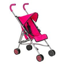Візок 1424029 для ляльки, прогулянковий, тростина, ремень безпеки, метал, карт.обгортка, 68-10-11см.