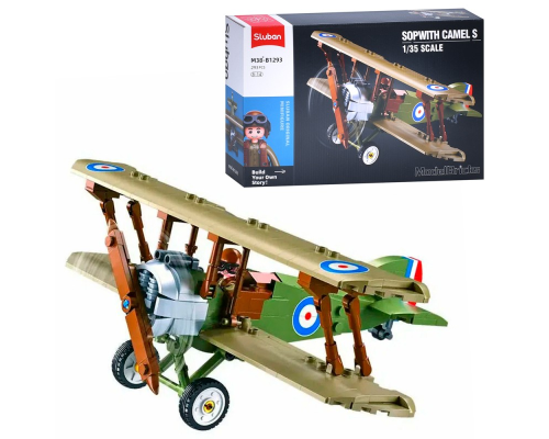 Конструктор SLUBAN M38-B1293 військовий літак, 1:35, 293 дет., кор., 30-19-7 см.