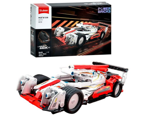 Конструктор SLUBAN M38-B1338 авто серія, гоночна машина, 251дет, в кор-ці, 30-19-6,5см