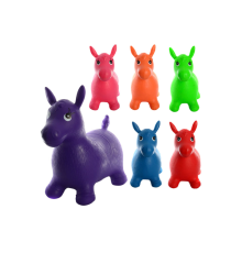 Стрибуни-конячки MS 0001 ПВХ, 6 кольорів, кул., 28-25-9 см