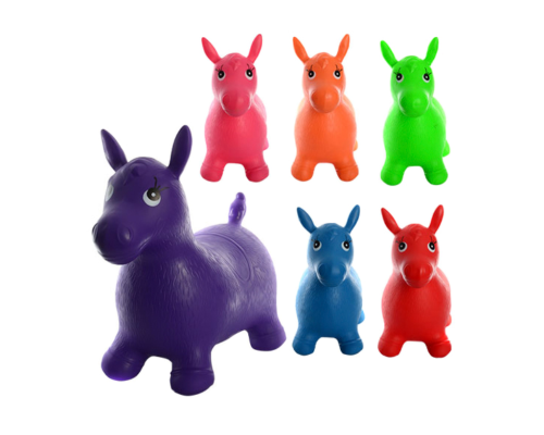 Стрибуни-конячки MS 0001 ПВХ, 6 кольорів, кул., 28-25-9 см