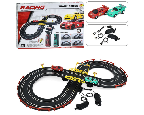 Трек 2181 дист.кер. (на шнурі), пульт 2шт., машина 2шт., від мережі (USB), кор., 53-35,5-4,5 см.