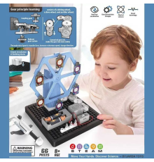 Електронний конструктор DL 0103 (48) 67 деталей, колесо огляду з мішенями обертається, механічний пістолет, шестерні, перемикач, від батарейок, в 