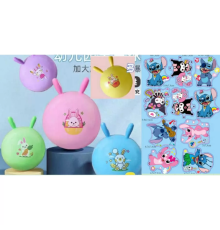 М`яч для фітнесу C 74695 (60) герой, діаметр 43 см, висота з вушками 50 см, у пакет, ВИДАЄТЬСЯ ТІЛЬКИ МІКС ВИДІВ