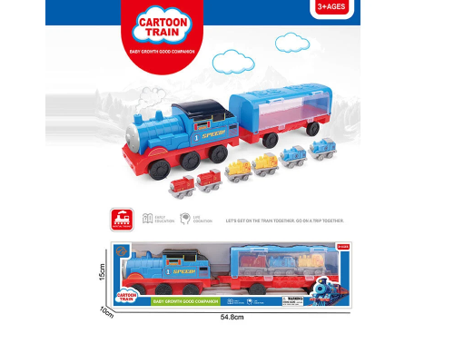 Потяг 412-1 (36/2) інерція, знімний вагон, 3 міні-потяги, в коробці