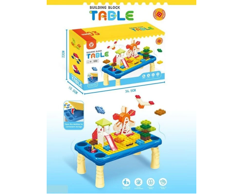 Столик з конструктором 472 (36/2) висота столика 19 см, колесо огляду, конструктор, в коробці