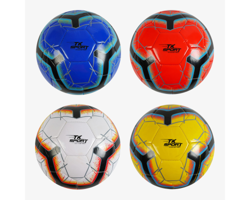 М`яч футбольний С 62395 (80) "TK Sport" 4 кольори, вага 300-310 грамів, гумовий балон, матеріал PVC, розмір №5, ВИДАЄТЬСЯ МІКС